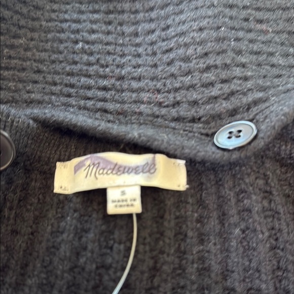 Madewell Merino Wool-Blend Scarf Sweater Jacket Size Small - Picture 8 of 13